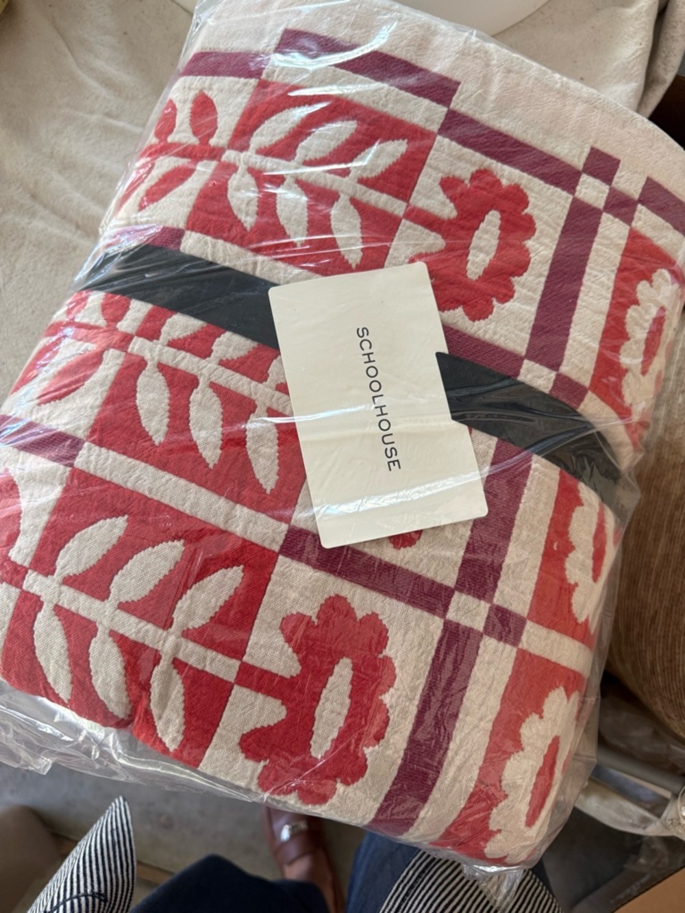 Schoolhouse Electric sold out Red and Cream Stillwater Floral Quilt